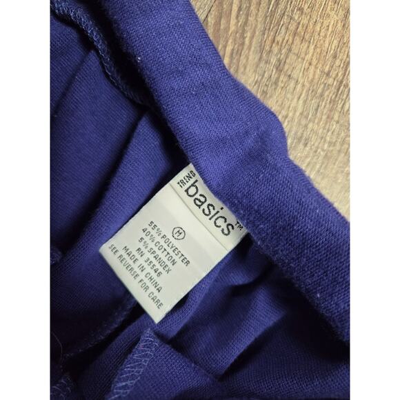 Trend Basic 1980s Blue/Purple Stretchy Stirrup Pants Vintage Women's Medium - Picture 3 of 4